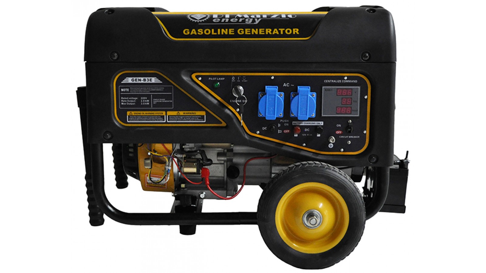 Generatore di corrente 3 kw benzina avv elettrico con for Generatore di corrente con avviamento automatico