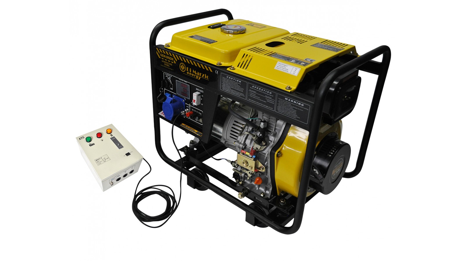 Generatore di corrente 6 kw diesel - gruppo elettrogeno avviamento elettrico - sistema ATS