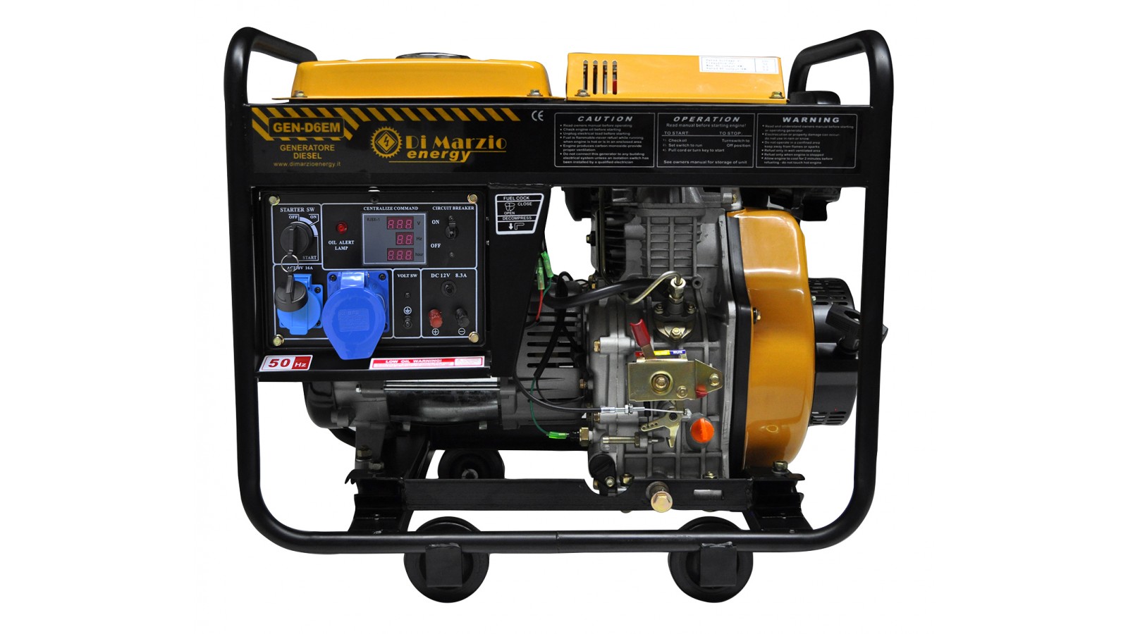 Generatore di corrente Diesel 6 KW - Gruppo elettrogeno avviamento elettrico/manuale