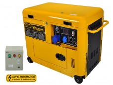 Generatore di corrente diesel 6 kw silenziato - gruppo elettrogeno avviamento elettrico - sistema ATS